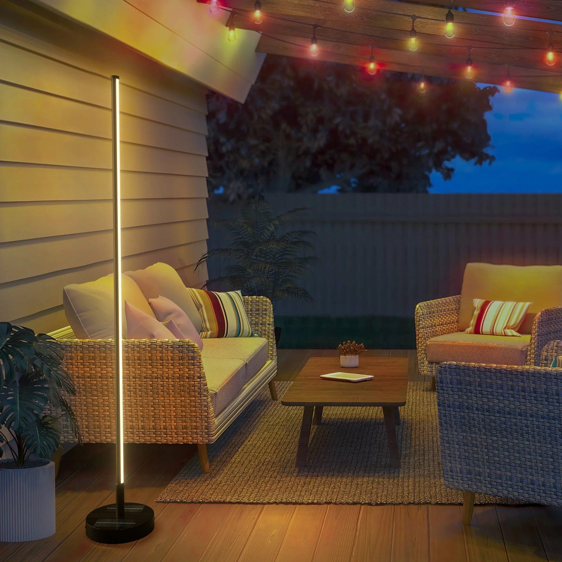 SolarPillar garden setting