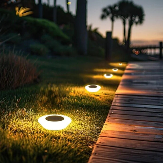 SolarPost garden setting